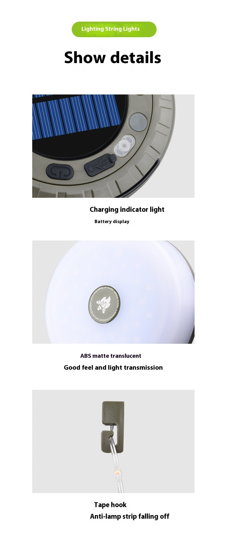 Glowy String - Portable Solar String Light